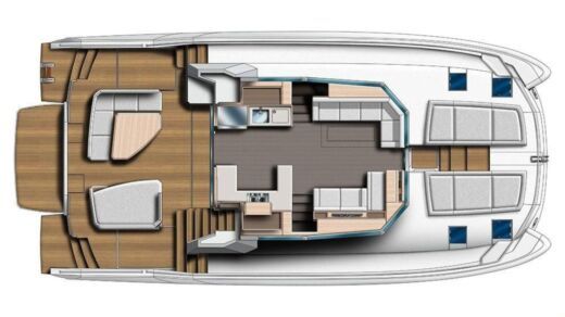 Catamaran Leopard 53 Powercat boat plan