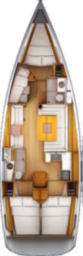 Sailboat Jeanneau SUN ODYSSEY 439 Boat layout
