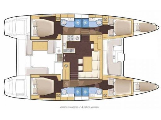 Catamaran  Lagoon 46/12  Boat design plan