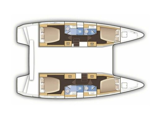 Catamaran  Lagoon 42 A/C & GEN boat plan