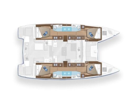 Catamaran Lagoon Lagoon 50 Boat layout