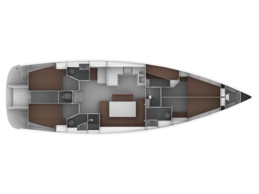 Sailboat BAVARIA CRUISER 50 Plattegrond van de boot