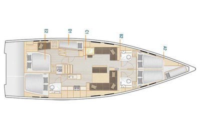 Charter Sailboat  Hanse 548 Fethiye