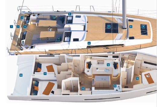 Sailboat Hanse 510 boat plan