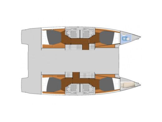 Catamaran Fountaine Pajot Astréa 42 boat plan