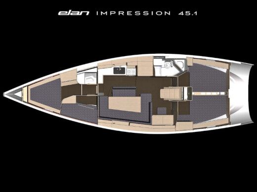 Sailboat Elan Elan Impression 45.1 Boat layout