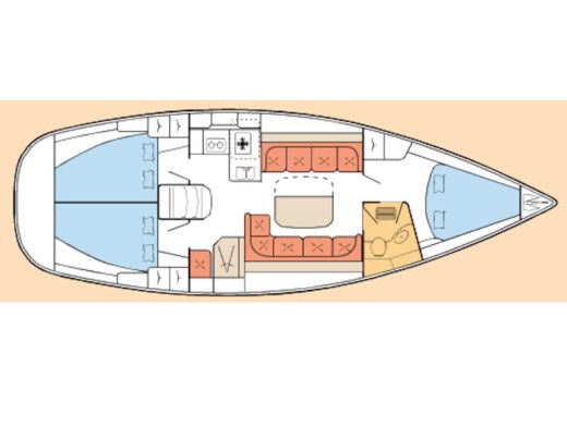Sailboat BAVARIA 37 Plano del barco