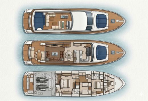 Motor Yacht San Lorenzo 22M boat plan