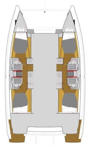 Catamaran Fountaine Pajot Astréa 42 Plano del barco