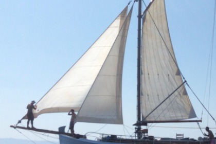 Charter Sailboat sail traditional schooner Sporades