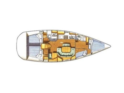 Sailboat  Oceanis 411 Boat design plan