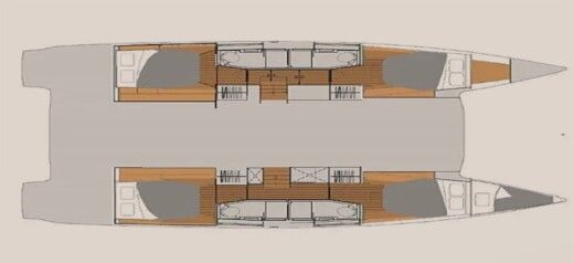 Catamaran Fountaine Pajot 45 boat plan