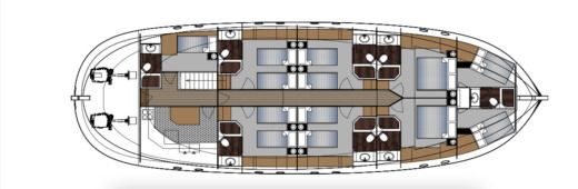 Gulet Custom Custom Plano del barco