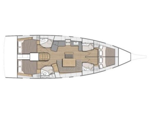 Sailboat  Oceanis 46.1 Plano del barco