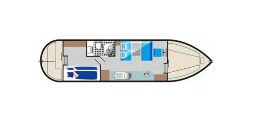 Houseboat Kuhnle-Werft Kuinder (HMR) Plattegrond van de boot