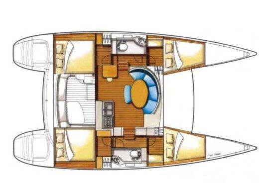 Catamaran Lagoon Lagoon 380 boat plan