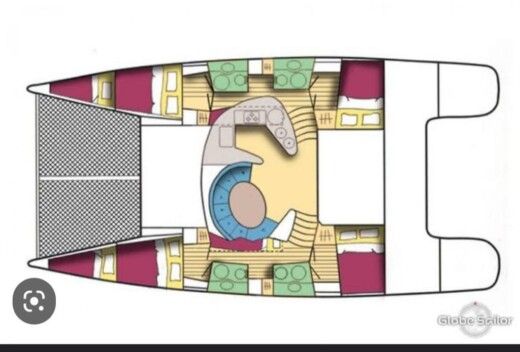 Catamaran Foutaine Pajot Bahia Boat design plan