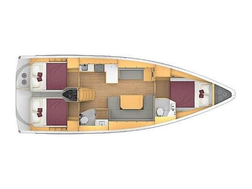 Sailboat Bavaria C42 boat plan