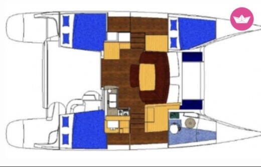 Catamaran Fountaine Pajot Mahe 36 boat plan