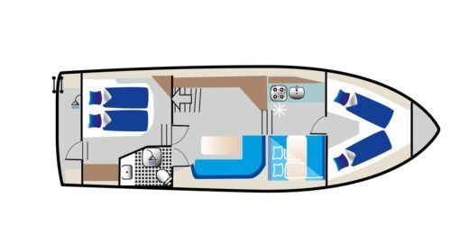 Houseboat Pedro Skiron 35 Comfort (ZEU) Boat layout