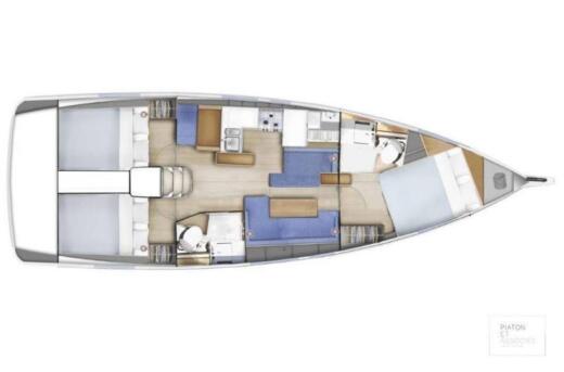 Sailboat Sun Odyssey 40.3 Plano del barco
