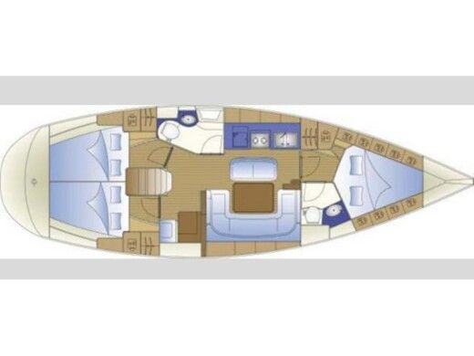 Sailboat Bavaria 40 Cruiser Boot Grundriss