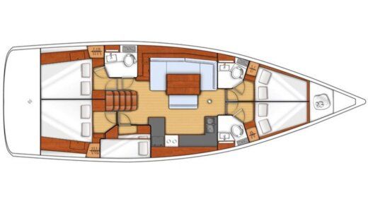 Sailboat BENETEAU OCEANIS 48 boat plan