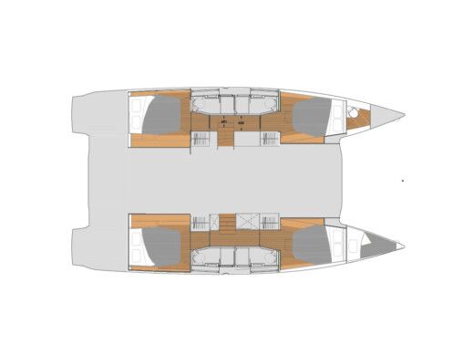Catamaran Fountaine Pajot Elba 45 Boat layout