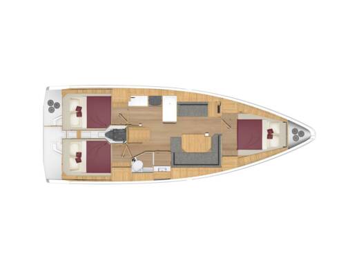 Sailboat Bavaria C 38 Boot Grundriss