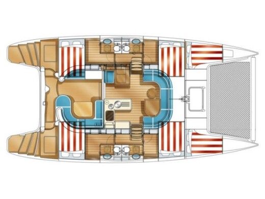 Catamaran  Nautitech 441 boat plan