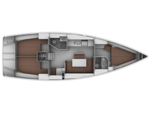 Sailboat BAVARIA CRUISER 40 Plattegrond van de boot