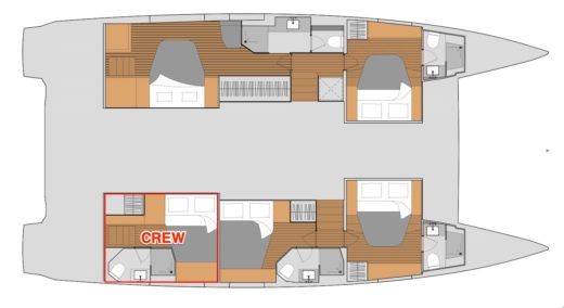 Catamaran Fountaine Pajot Aura Boat layout