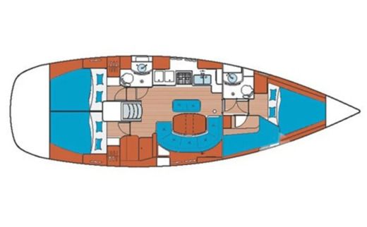 Sailboat Beneteau Oceanis 411 boat plan