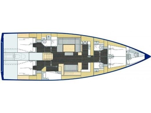 Sailboat  Bavaria C57 Plan du bateau