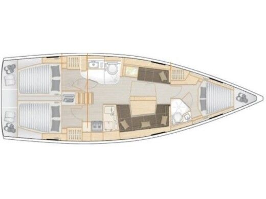 Sailboat  Hanse 418 Boat layout