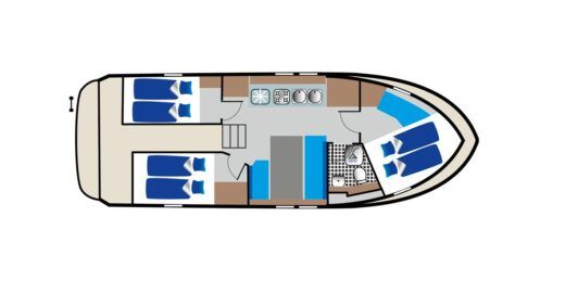 Houseboat Delphia Escape 1080 (HMR) Boot Grundriss