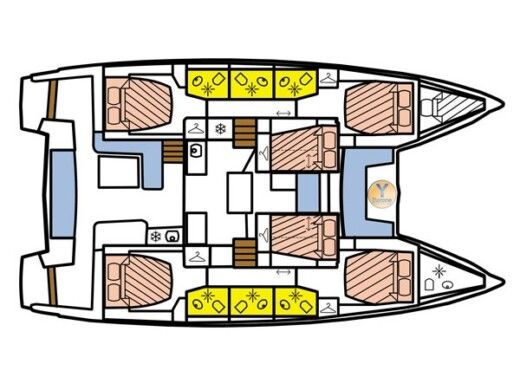 Catamaran LAGOON 50 Plan du bateau