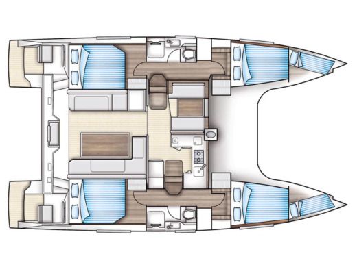 Catamaran  Nautitech 40 Open boat plan