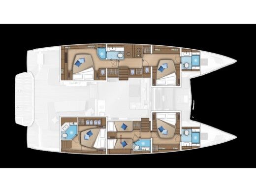 Catamaran  Lagoon 55 LUXURY version (2025) Plattegrond van de boot