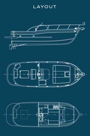 Motorboat Patrone Moreno Open boat plan