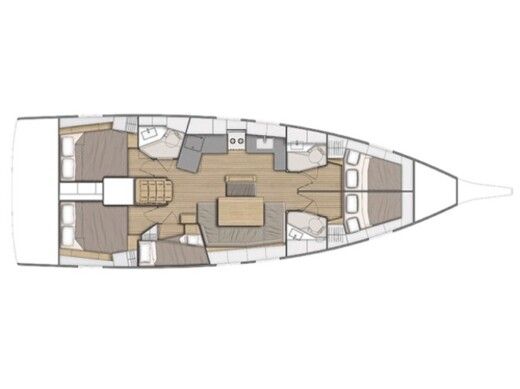 Sailboat Beneteau Oceanis 46.1 Boat layout