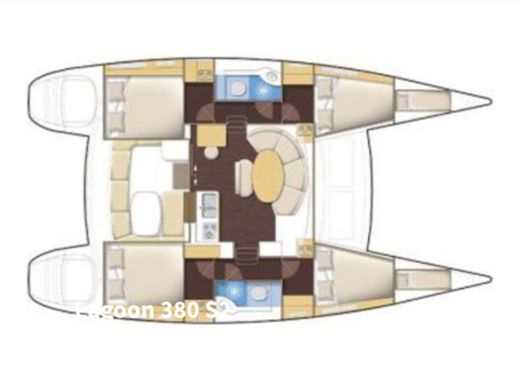 Catamaran Lagoon 380 S2 boat plan