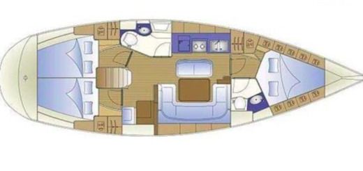 Sailboat Bavaria 40 Cruiser Boot Grundriss