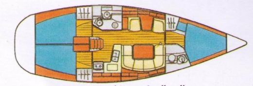 Sailboat Jeanneau Sun Odyssey 40 boat plan