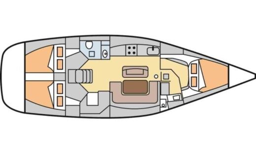 Sailboat Dufour 425 Grand Large Boat layout