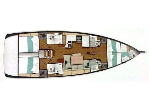 Sailboat Jeanneau Sun Odyssey 490 boat plan