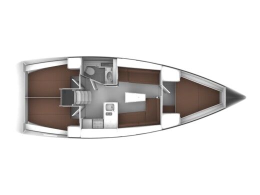 Sailboat  Bavaria Cruiser 37 boat plan