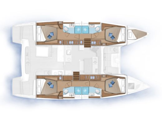Catamaran  Lagoon 46  Boat design plan