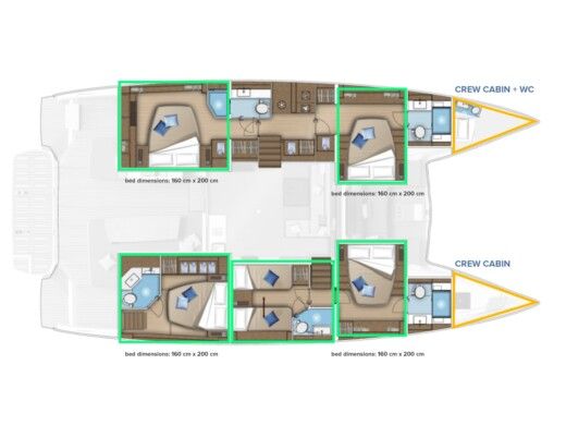 Catamaran  Lagoon 55 Plan du bateau