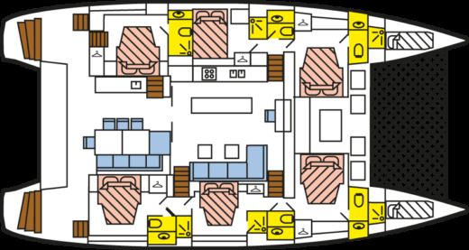 Catamaran LAGOON LAGOON 620 Plan du bateau